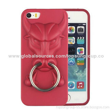 New Arrival TPU Cases for iPhone 5/5S, Ox-head with Metal Ring